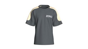 Men Printed Retro Tshirt - ZERO 3D model