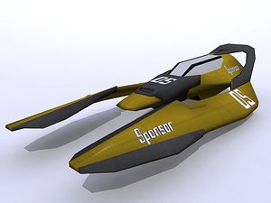 racing ship 3d model