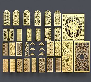 3D Arabic Pattern Panel 3