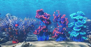 Coral Reef Marine Life 3D model