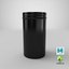Plastikdose mit weitem Mund, gerade Seiten, 32oz, ohne Kappe, schwarz