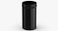 Plastikdose mit weitem Mund, gerade Seiten, 32oz, ohne Kappe, schwarz