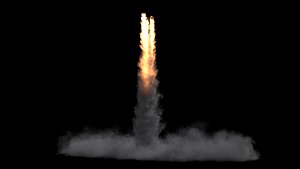 Space Shuttle Launch Smoke VDB 3D model