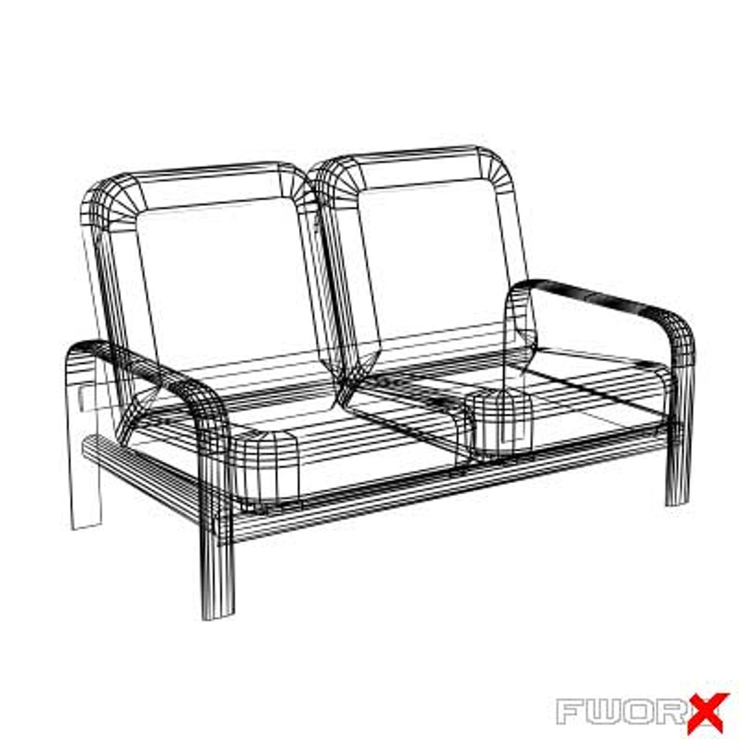 chair waiting 3d model