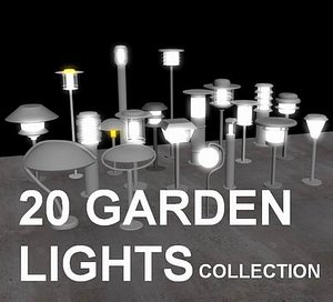 3d model garden light