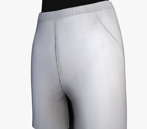 White Shorts Style 2 3D model