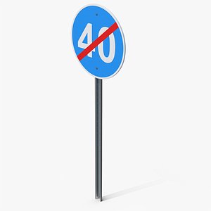 End Of Minimum Speed Limit 40 Road Sign
