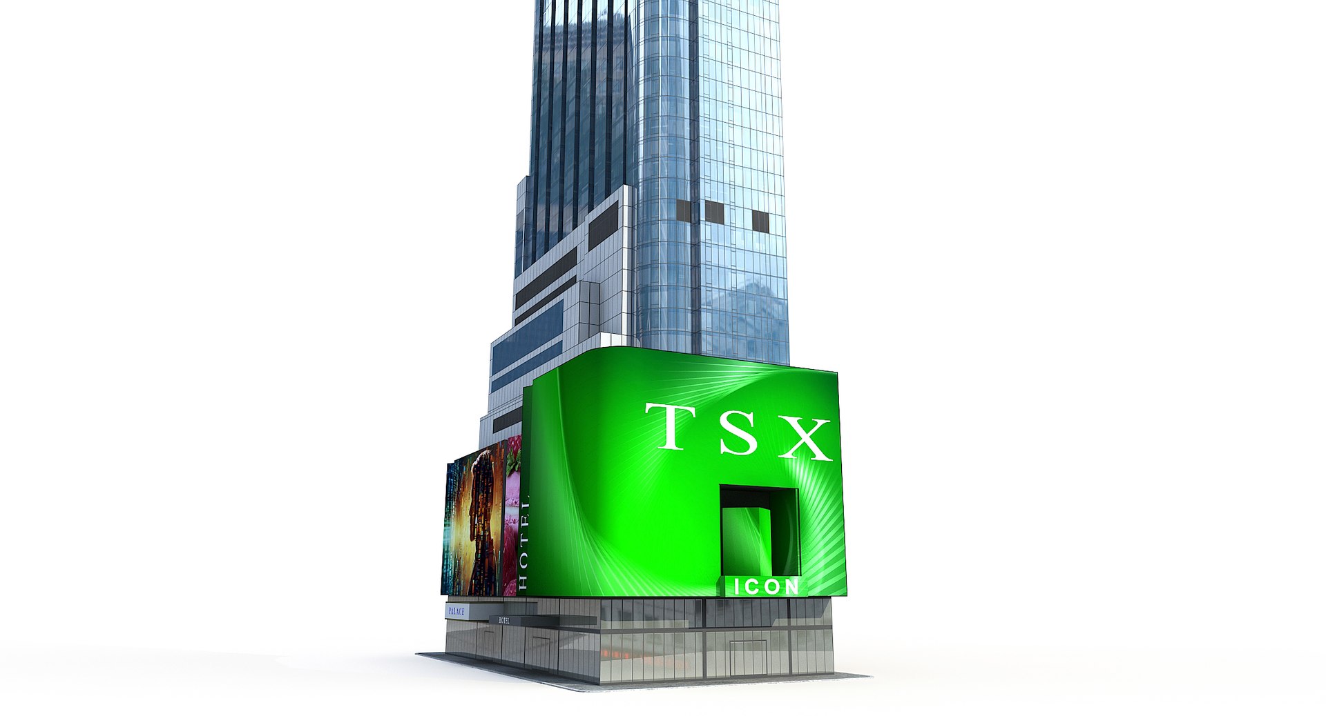 3D TSX Broadway Times Square Low Poly - TurboSquid 2175159
