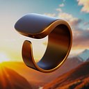 Minimal Open Band Ring - Sleek Modern 3D Print Model 59