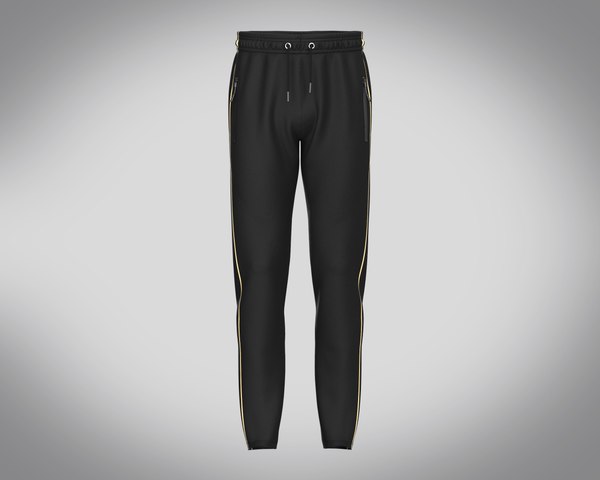 Track Pants-Black And Gold 3D model