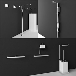 gessi bathroom taps 3d model