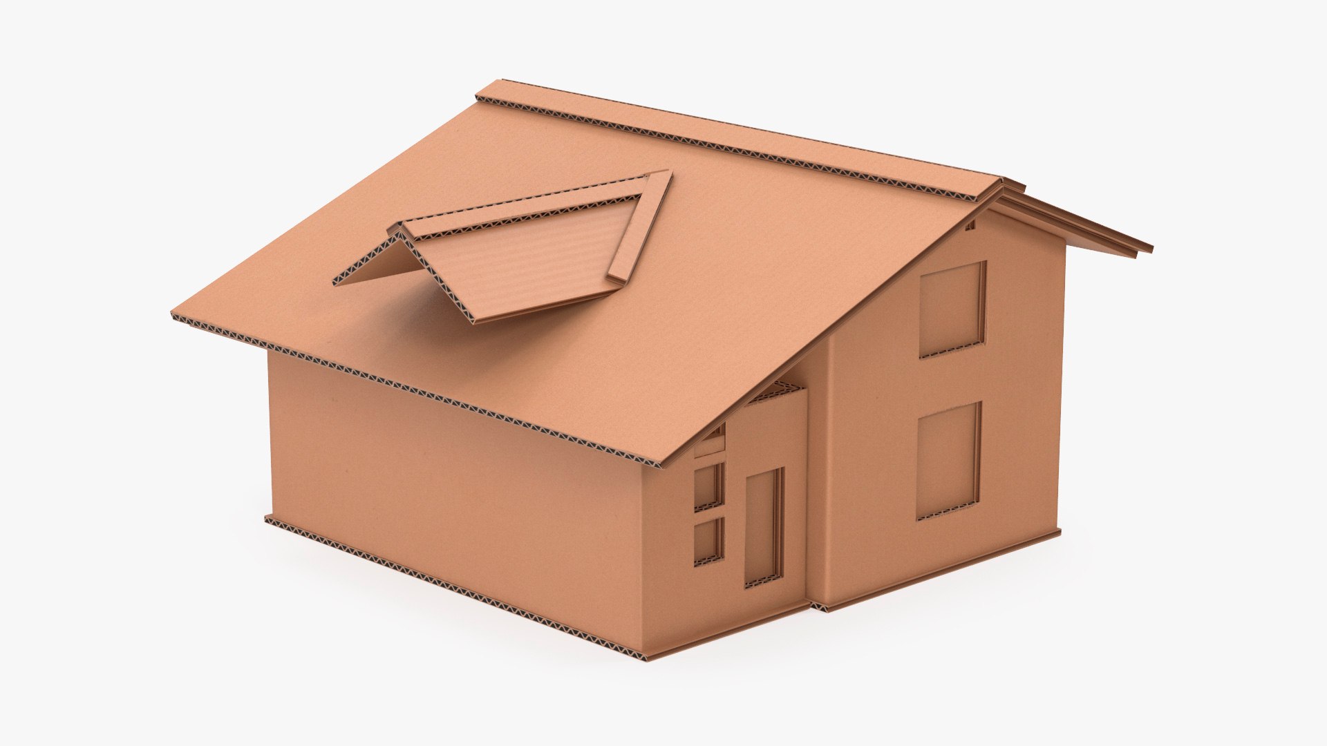 Cardboard House Replica 3D model preview