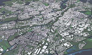 Nuremburg Germany - city and mass buildings 3D model