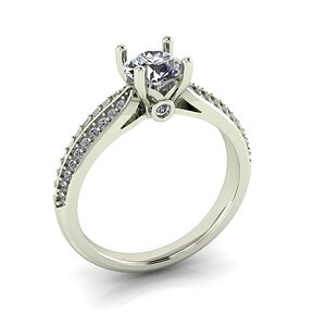 3D luxury engagement ring