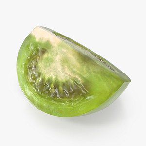 quarter green tomato 3D model