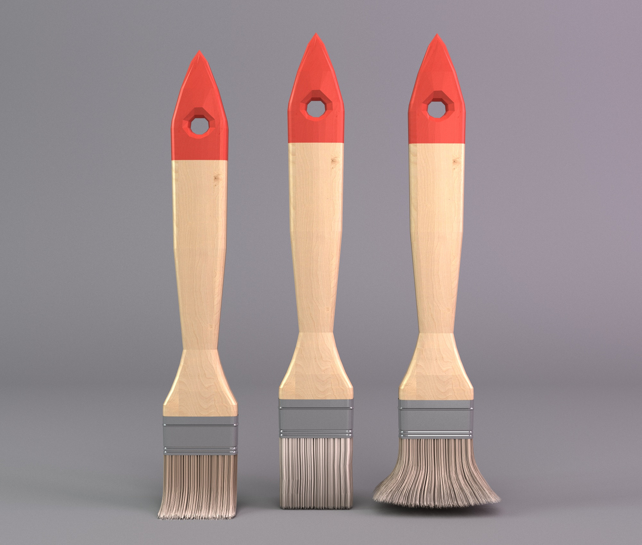 3D Paint Brushes Model TurboSquid 1702273