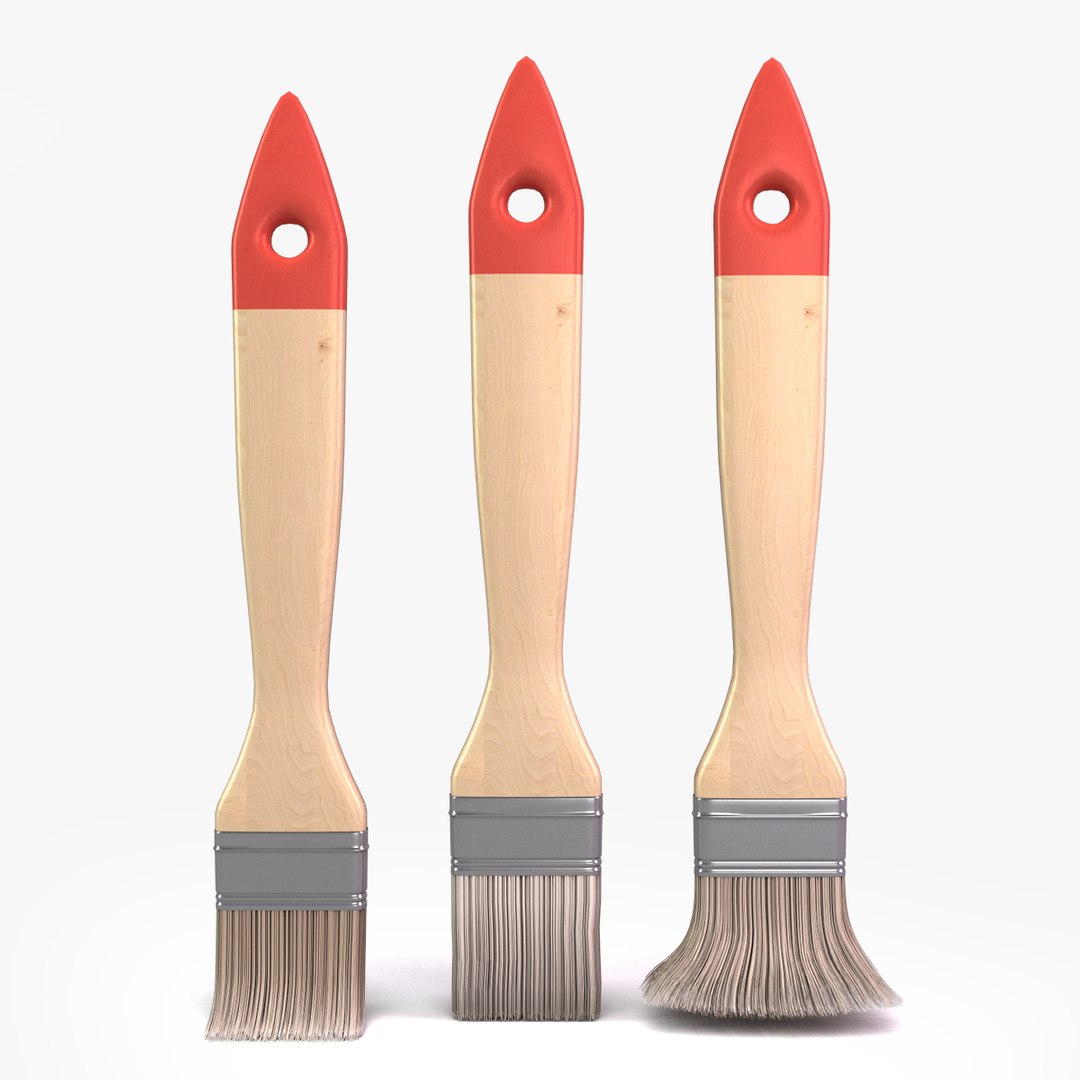 3D Paint Brushes Model TurboSquid 1702273
