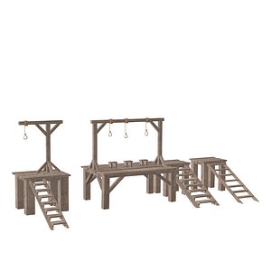 set gallows 3D model
