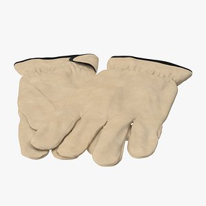 3d model leather working gloves 02