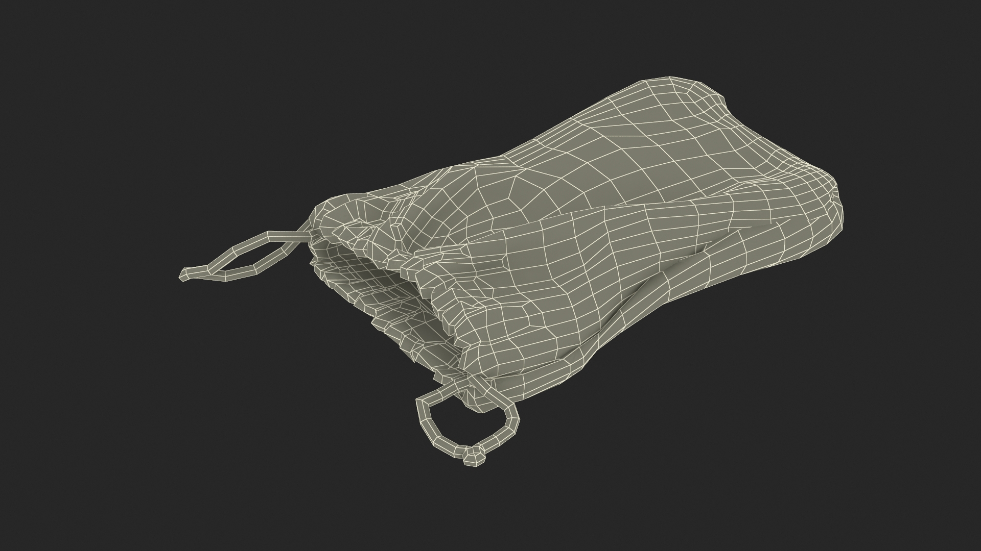 3D Blue Cloth Pouch - TurboSquid 2276763