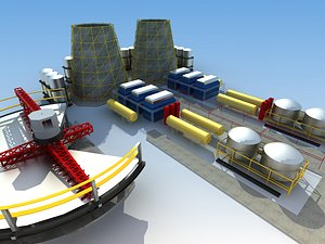 3d model industrial architecture