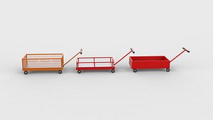 3D truck trolley cart 3D model model