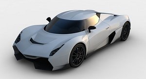 3D supercar concept model