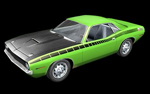 1970 plymouth barracuda cuda 3d model