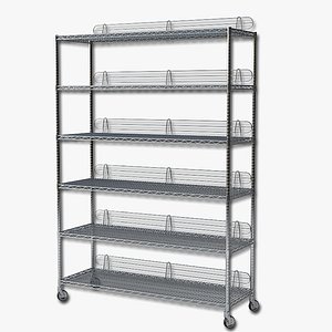 3D model commercial kitchen shelving