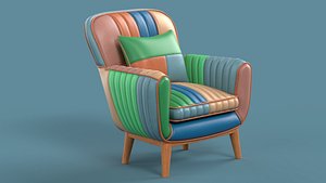 3D model ArmChairSofa 07