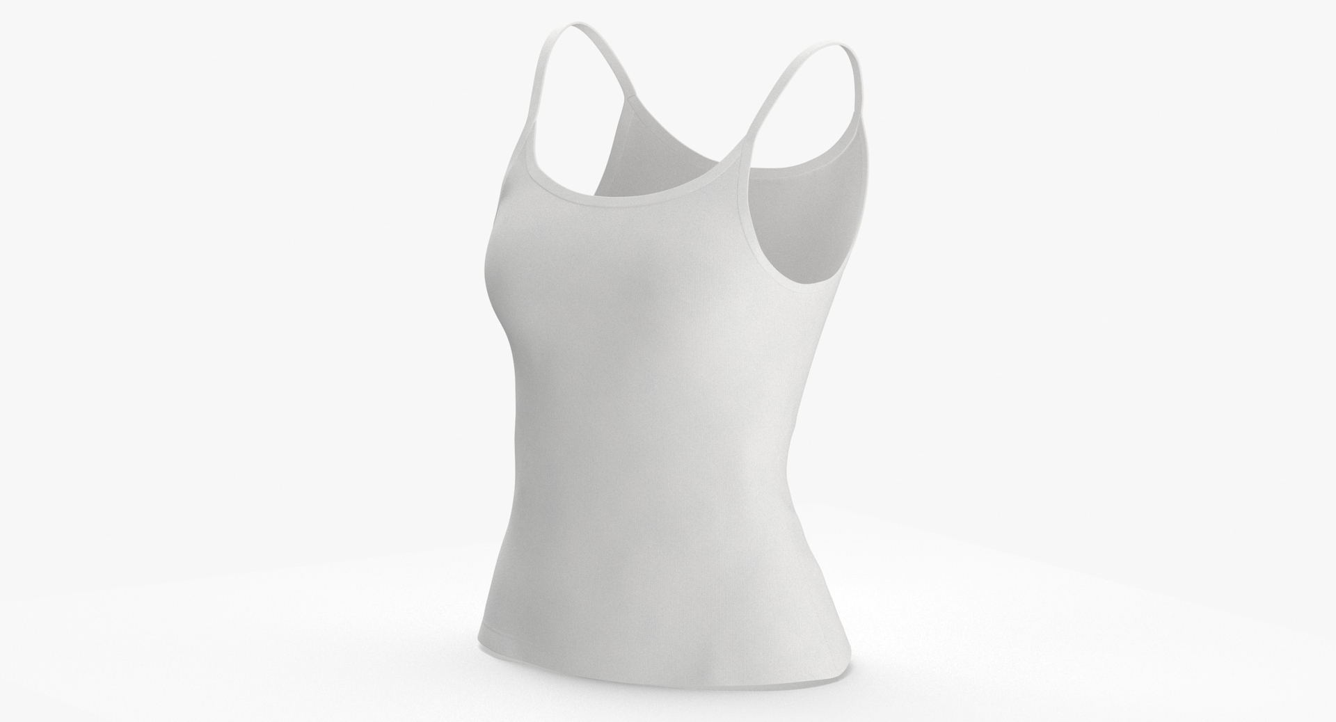 3D Sleeveless Worn Female Type 02 Pose 02 Blank White And Branded ...