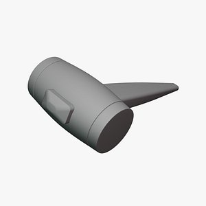 3D model Round Wooden Hammer - Geometry Only No Textures No Materials