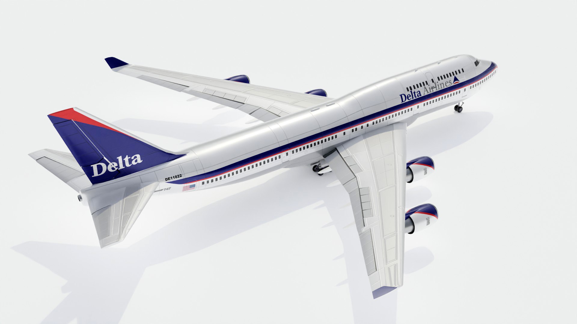 航空機・ヘリコプター Aircraft Model BOEING DELTA Delta Boeing 747-100 N9896 Phoenix 04539 Scale 1:400