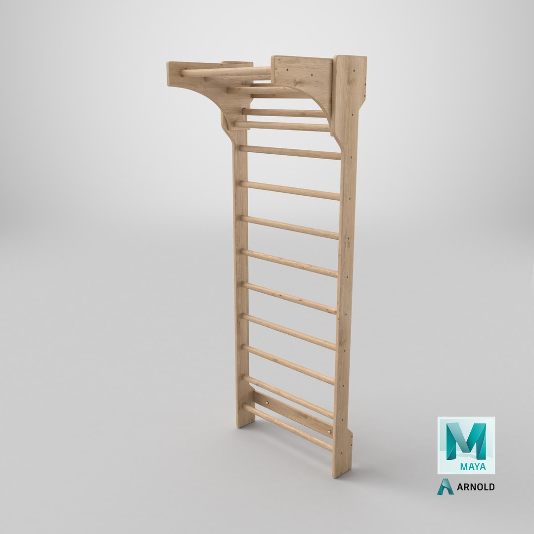 Swedish Ladder - Wooden 3D https://p.turbosquid.com/ts-thumb/pE/cynxuf/Cj/stemcell_maya_arnold_render/png/1715784375/1920x1080/fit_q87/5c3de76b7f286762db3185221572befe1c4c029e/stemcell_maya_arnold_render.jpg