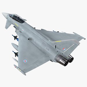 3D model Multirole Fighter Eurofighter Typhoon Rigged for Cinema