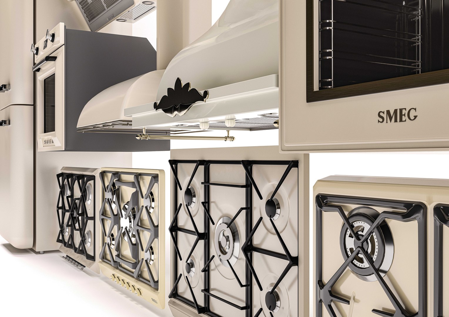Smeg Retro Kitchen Appliances 3D Model - TurboSquid 2427601