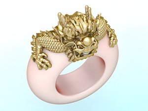 Dragon ring - Ivory  ring - Ivory Elephants ring - N828128 model