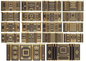 Boiserie Classic Wall Panels Collection 0201 3D model