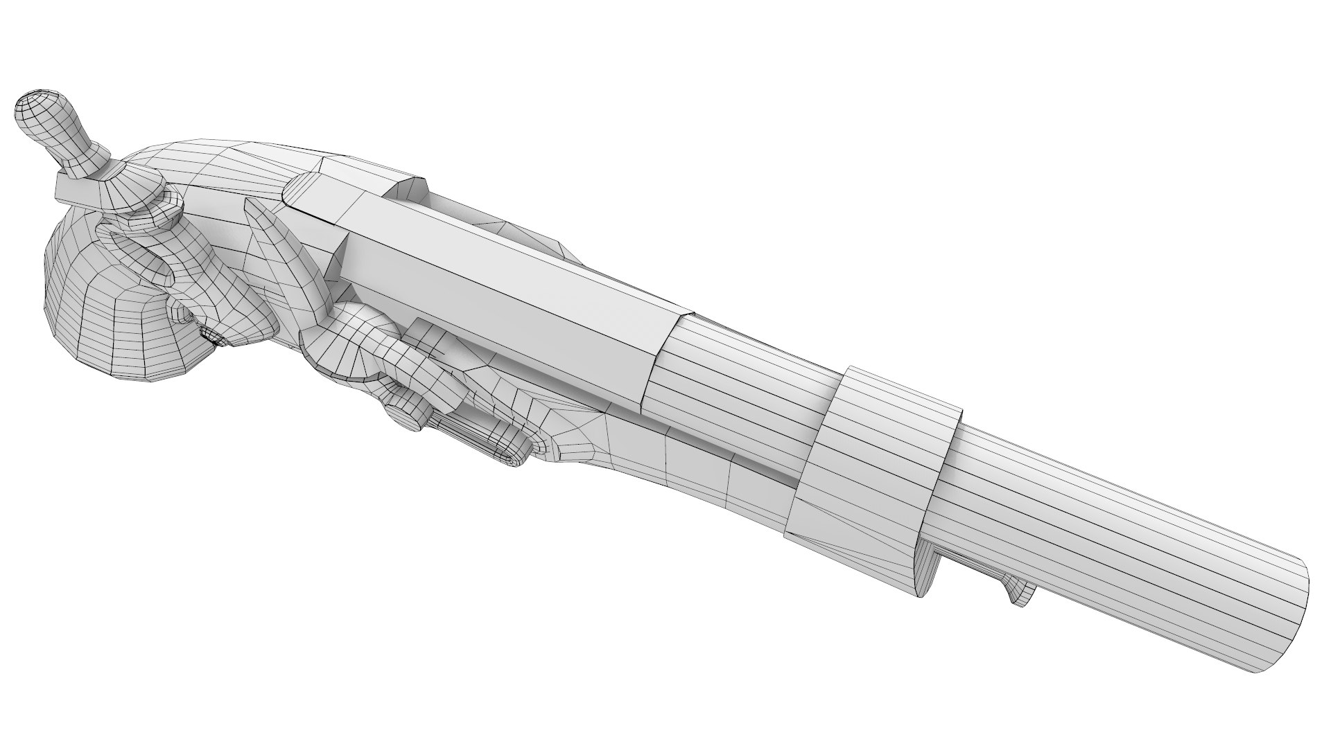 Decorative Flintlock Pistol 3D Model - TurboSquid 1507189