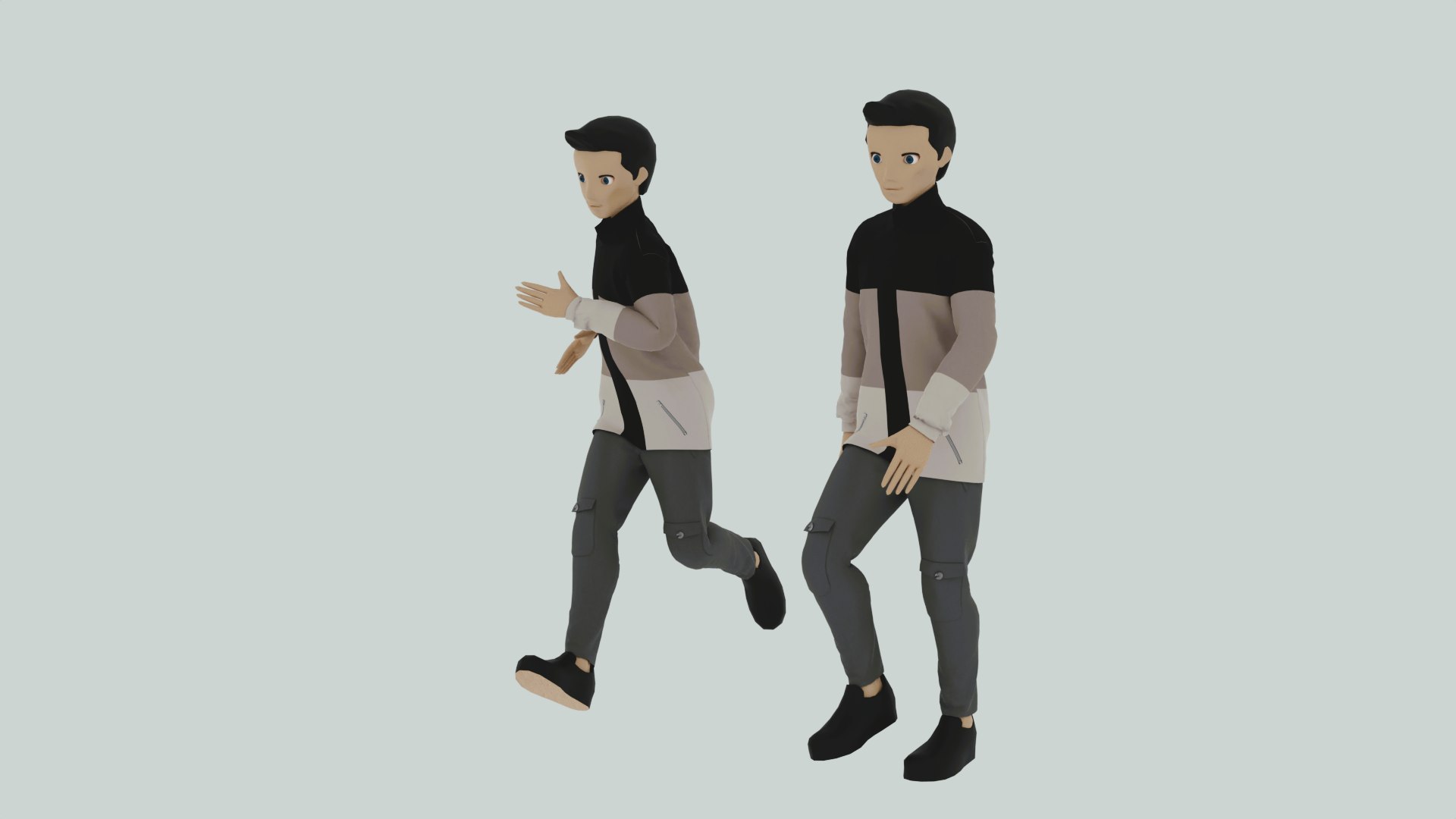 3d walking animation