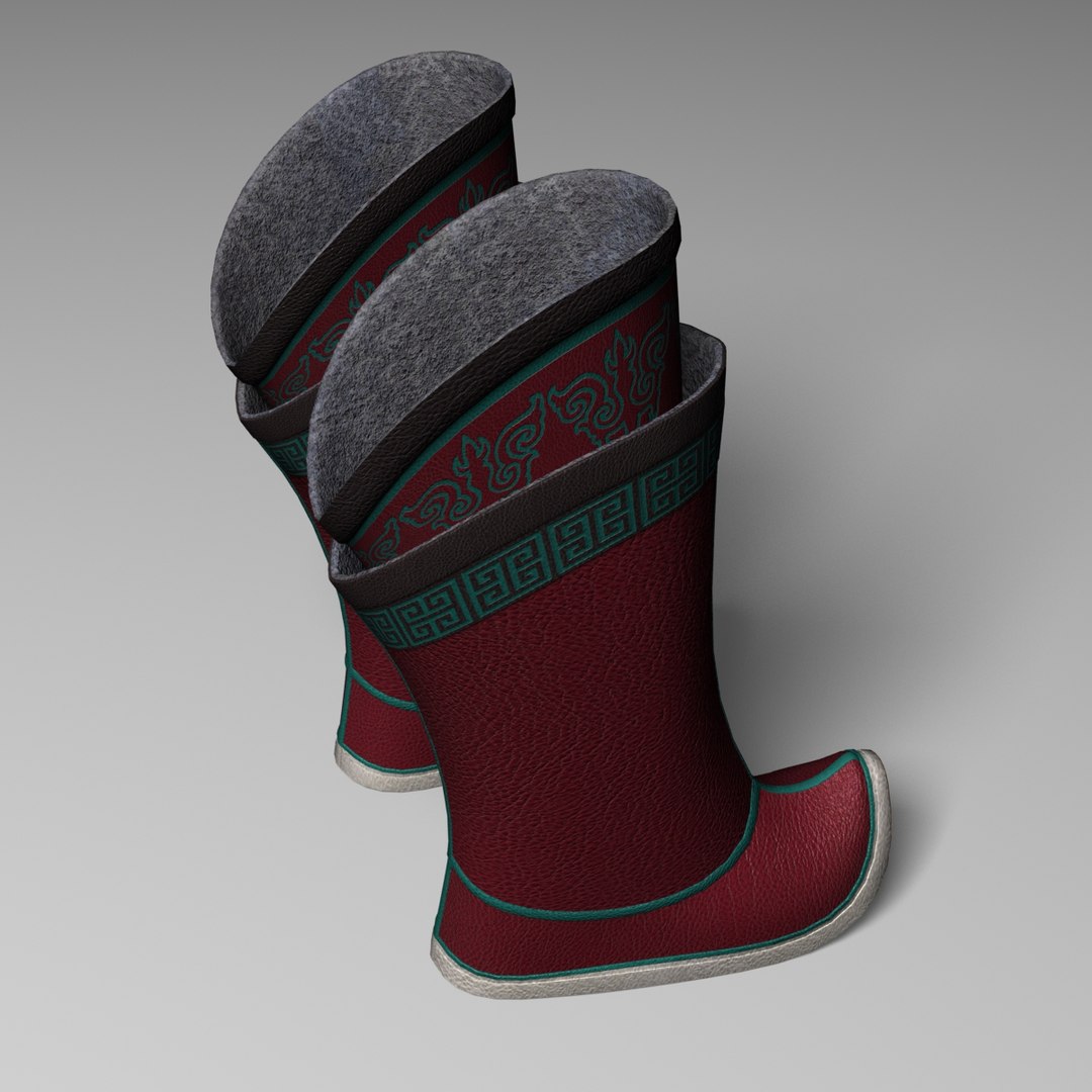 Mongol Boots 3d Model