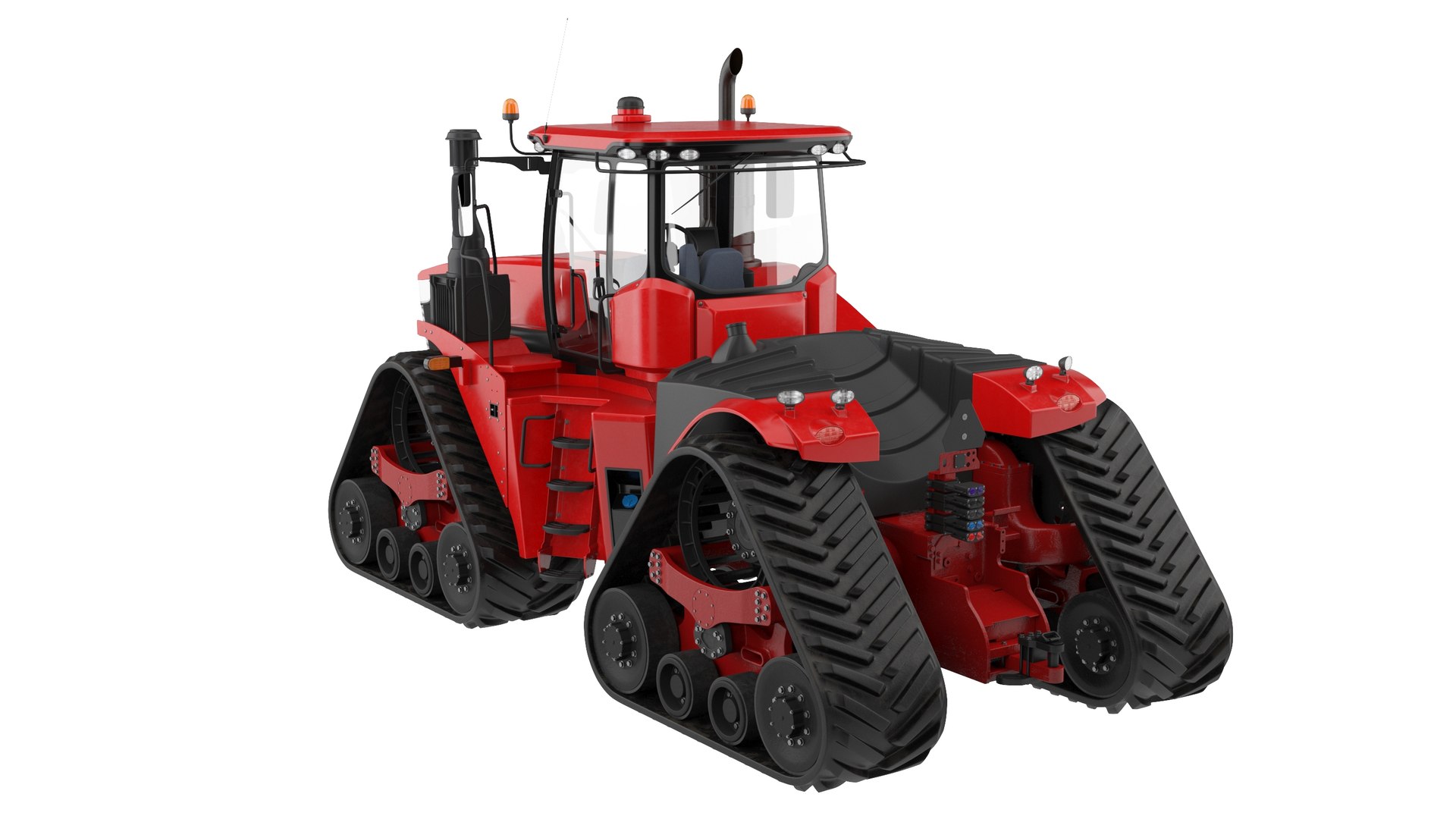 3D Four Track Tractor Model - TurboSquid 2029498