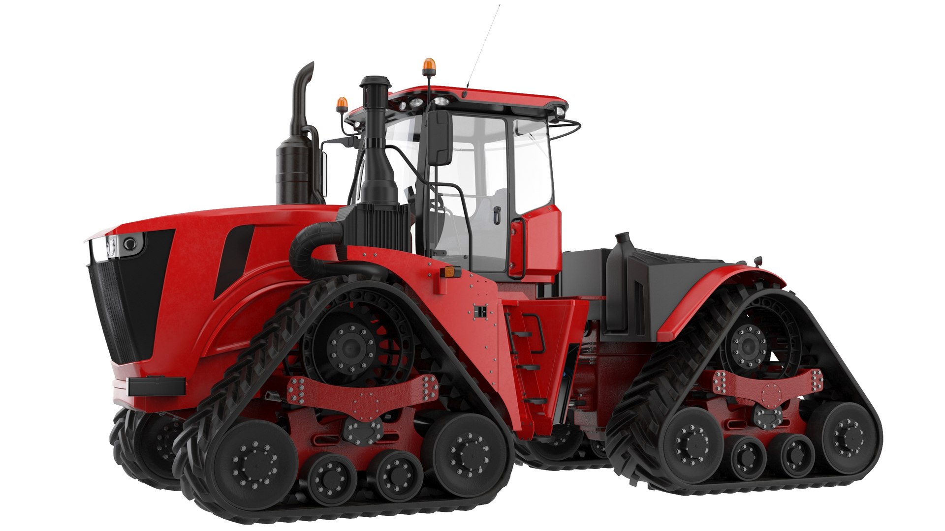 3D Four Track Tractor Model - TurboSquid 2029498