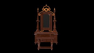 CHERRY RECTANGULAR TABLE  MIRROR