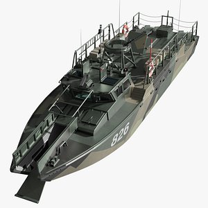 3D Sweden Military CB90 Class Fast Assault Craft Rigged