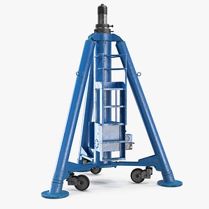 Aircraft Tripod Jack Rigged 3D Model