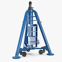 Aircraft Tripod Jack Rigged 3D Model
