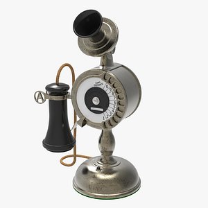 3d antique dial candlestick
