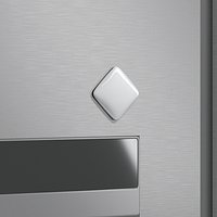 White Rhombus Fridge Magnet - rhomb magnetic souvenir on refrigerator