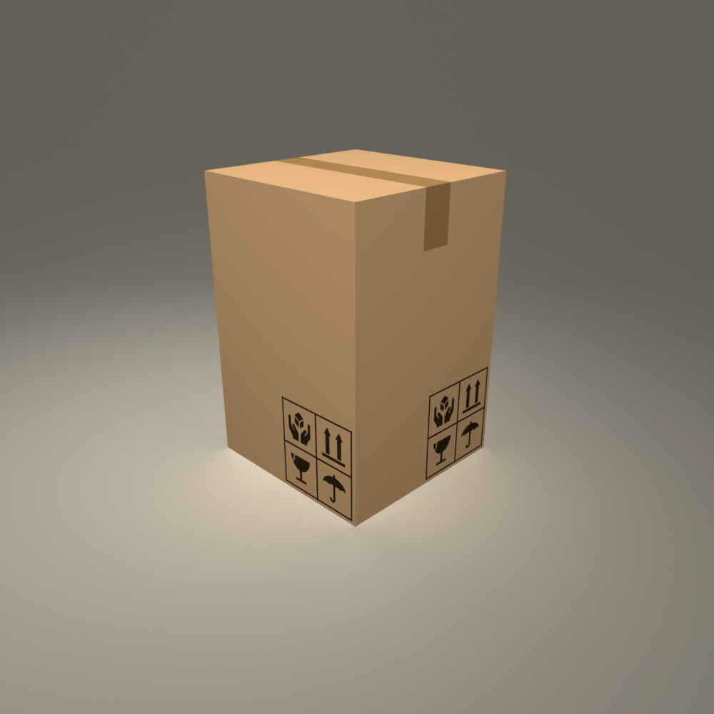 cardboard box obj free